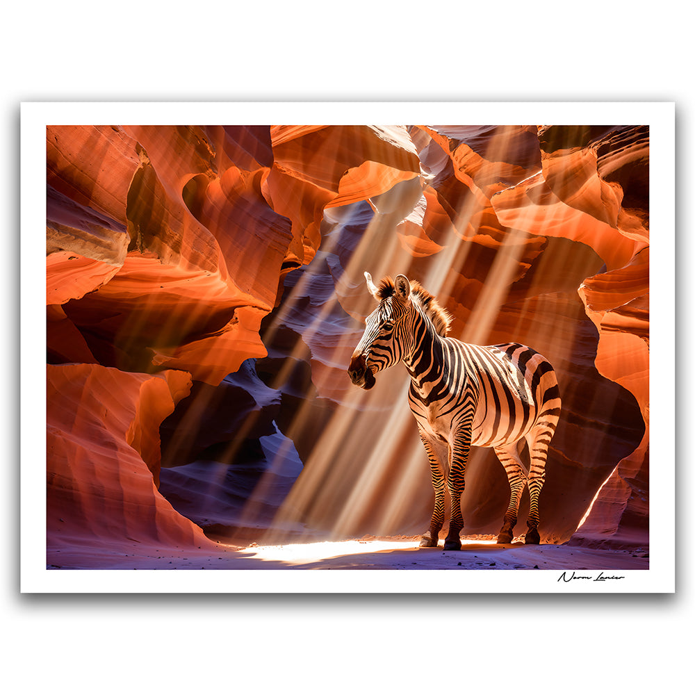 Zebra in Antelope Canyon