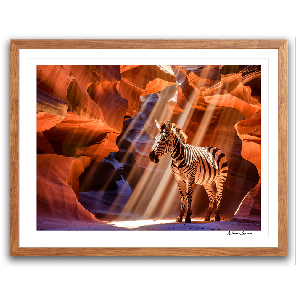 Zebra in Antelope Canyon